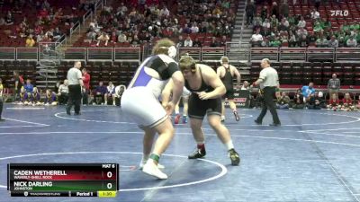 3A-285 lbs Quarterfinal - Caden Wetherell, Waverly-Shell Rock vs Nick Darling, Johnston