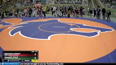 70 lbs Champ. Round 1 - Grayson Harvey, West Albany Mat Club vs Frankie Stock, All-Phase Wrestling Club