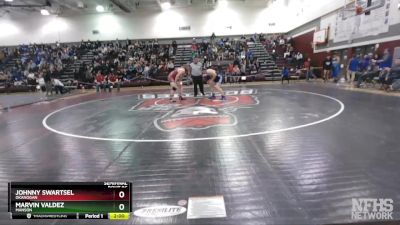 195 lbs Semifinal - Johnny Swartsel, Okanogan vs Marvin Valdez, Manson