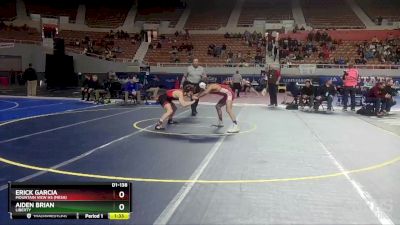 D1-138 lbs Quarterfinal - Erick Garcia, Mountain View Hs (Mesa) vs Aiden Brian, Liberty