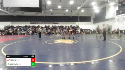 144 lbs 1st Place Match - Ryder Yoshitake, San Marino vs Jayson Victoria, Granada