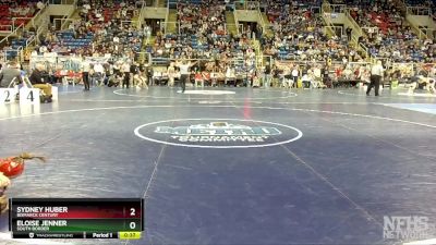 100 lbs Cons. Round 2 - Sydney Huber, Bismarck Century vs Eloise Jenner, South Border