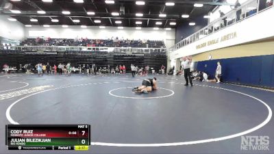 285 lbs Cons. Round 4 - Cody Ruiz, Modesto Junior College vs Julian Bilezikjian, Rio Hondo