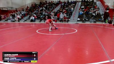 123 lbs Champ. Round 1 - Paige Chafin, Eastern Oregon University vs Aurora Rager, Pacific University