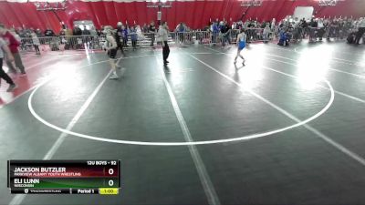 92 lbs Quarterfinal - Jackson Butzler, Parkview Albany Youth Wrestling vs Eli Lunn, Wisconsin