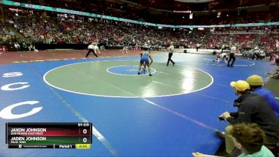 D1-215 lbs Cons. Round 1 - Jaden Johnson, Milw. King vs Jaxon Johnson, Sun Prairie East/West