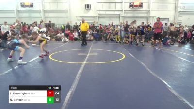 85 lbs Pools - Landon Cunningham, 84 Athletes (VA) vs Noah Benson, WV Wild 2