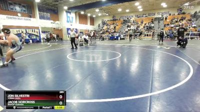 285 lbs Quarterfinal - Jon Silvestri, Yorba Linda vs Jacob Norcross, Bishop Gorman