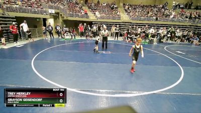 53 lbs Cons. Round 3 - Trey Merkley, Uintah Wrestling vs Grayson Geisendorf, Gold Rush