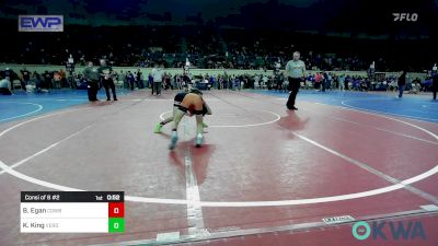 80 lbs Consi Of 8 #2 - Bradley Egan, Cowboy Wrestling Club vs Kase King, Verdigris Youth Wrestling