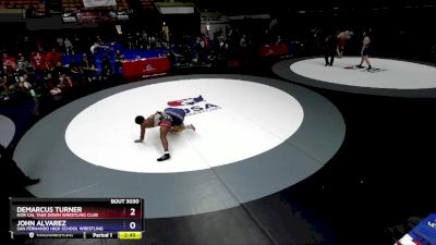 150 lbs Quarterfinal - Demarcus Turner, Nor Cal Take Down Wrestling Club vs John Alvarez, San Fernando High School Wrestling