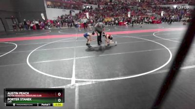 73 lbs Quarterfinal - Austin Peach, Milton Monsters Wrestling Club vs Porter Stanek, LAW