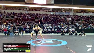 5A 145 lbs 1st Place Match - Lorenzo Gallegos, Volcano Vista vs Jonathan Pacheco, Atrisco Heritage Academy