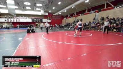 287 lbs Quarterfinal - Edward Berncich, Petaluma High School vs Nigel Newton, Freedom High School