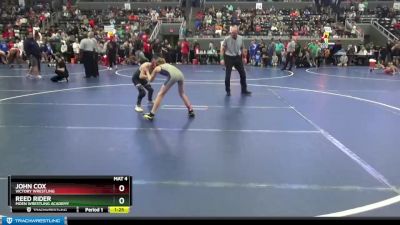 75 lbs Quarterfinal - John Cox, Victory Wrestling vs Reed Rider, Moen Wrestling Academy