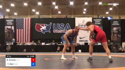 97 kg Quarters - Braden Atwood, Sunkist Kids Wrestling Club vs Ty Walz, TMWC