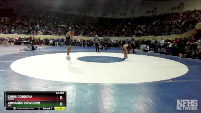 3A-150 lbs Quarterfinal - Chris Cordova, Perry vs Armando Newcomb, Jay