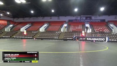 106 lbs Quarterfinals (8 Team) - Dayne Gillison, Benzie Central HS vs Owen Fogel, St Louis HS