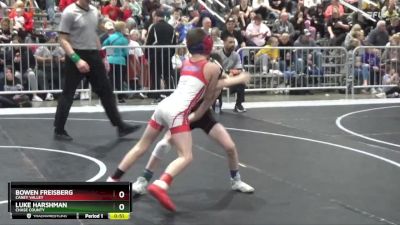 64 lbs Quarterfinal - Bowen Freisberg, Caney Valley vs Luke Harshman, Chase County