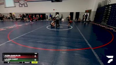 120 lbs Cons. Round 2 - Jazira Banuelos, El Paso Coronado vs Lauren Garst, Prosper