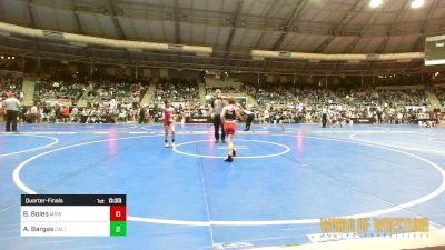 61 lbs Quarterfinal - Brielle Boles, Mustang Bronco Wrestling Club vs Aria Bargas, California