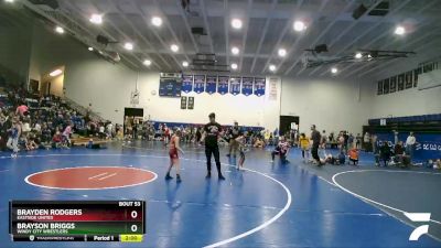 74 lbs Quarterfinal - Brayden Rodgers, Eastside United vs Brayson Briggs, Windy City Wrestlers