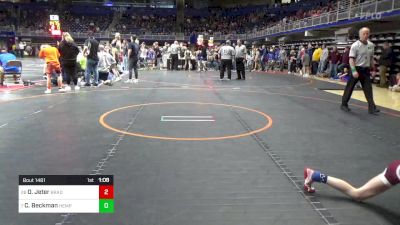 75 lbs Round Of 32 - Owen Jeter, Bradford vs Connor Beckman, Hempfield