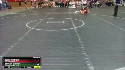 120 lbs Round 2 (4 Team) - Brycen Swiger, Highland Hornets vs John Manning, Dayton Bandits