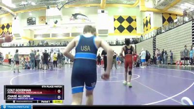 92 lbs 5th Place Match - Colt Goodman, Franklin Central Wrestling Club vs Chase Allison, Highland Wrestling Club