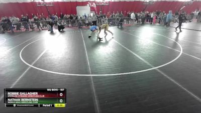 157 lbs Cons. Round 3 - Nathan Bernstein, World Gold Wrestling Club vs Robbie Gallagher, Stateline Stingers Wrestling Club