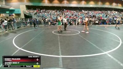 215 lbs Cons. Round 2 - Damien Bisio-F, St. Mary`s vs Kodey Paulson, Calaveras