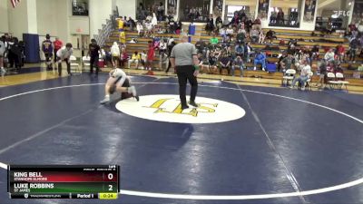 134 lbs Cons. Round 2 - Luke Robbins, St James vs King Bell, Stanhope Elmore