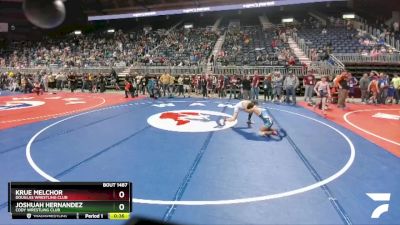 92 lbs Semifinal - Krue Melchor, Douglas Wrestling Club vs Joshuah Hernandez, Cody Wrestling Club