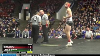 157 lbs Finals (8 Team) - Aden Barrett, Hudson Area HS vs Carson Norton, Bronson HS