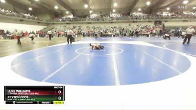 65 lbs Champ. Round 2 - Peyton Foos, Nixa Youth Wrestling-AAA  vs Luke Williams, Columbia Wrestling Club-AAA