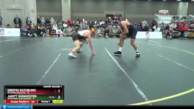 184 lbs Round 1 (16 Team) - Griffin Rathburn, Baldwin Wallace vs Jaritt Shinhoster, Wisconsin-Whitewater