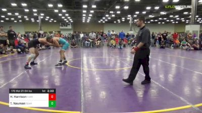 175 lbs Semifinal - Hadley Harrison, Hurricane Hurlers vs Tyler Nauman, Team Nauman