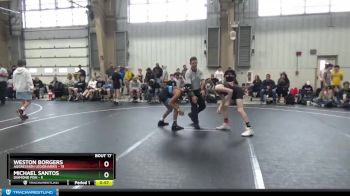 96 lbs Round 5 (8 Team) - Michael Santos, Diamond Fish vs Weston Borgers, Aggression Legionaries