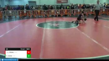 56 lbs Cons. Round 3 - Luke Hicks, Lynchburg vs Cole Gore, Red Lion Wrestling Club