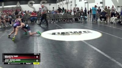 80 lbs Quarterfinals (8 Team) - Joey Rowlands, Beast Mode vs Braidyn Taby, Rebellion