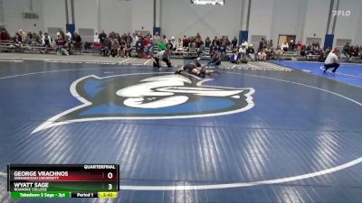 197 lbs Quarterfinal - George Vrachnos, Shenandoah University vs Wyatt Sage, Roanoke College