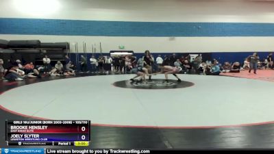 105/110 Round 2 - Brooke Hensley, East Idaho Elite vs Joely Slyter, Lewiston Wrestling Club