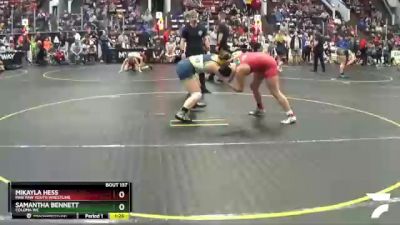 155 lbs Quarterfinal - Samantha Bennett, Coloma WC vs Mikayla Hess, Paw Paw Youth Wrestling