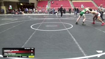 150 lbs 5th Place Match - Trig Brandes, Central City Junior Wrestling vs Andres Valencia, Nebraska Boyz