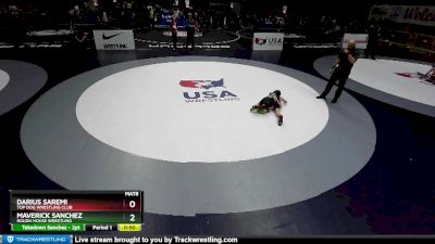 67 lbs Cons. Round 4 - Maverick Sanchez, Rough House Wrestling vs Darius Saremi, Top Dog Wrestling Club