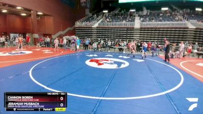 132 lbs 1st Place Match - Cannon Boren, Thermopolis Wrestling Club vs Jeramiah Musbach, Green River Grapplers Wrestling