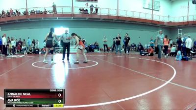 135 lbs Cons. Semi - Ava Roe, Western Wrestling Club vs Annalise Neal, Unattached