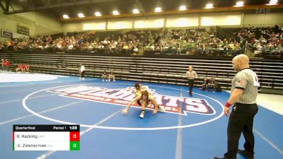 113 lbs Quarterfinal - Ezekiel Zimmerman, Hillcrest vs Rykan Hacking, Uintah