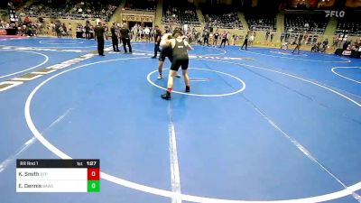 182-195 lbs Rr Rnd 1 - Kaleb Smith, Tulsa Blue T Panthers vs Edison Dennis, Broken Arrow Wrestling Club