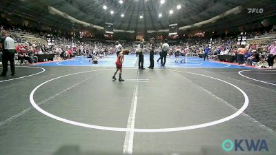 52 lbs Consi Of 4 - Allister Hunter, Owasso Takedown Club vs Weston Myers, Pawhuska Elks Takedown